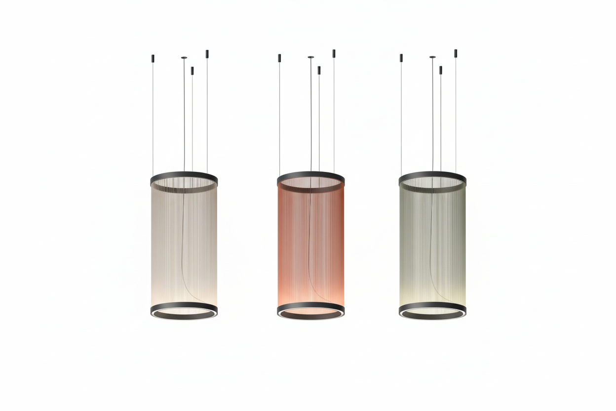 Hanglamp Cluster Staal Aluminium Rood Groen Crème Woonkamer Eetkamer Hal Getrapt Multi-Pendant Messing