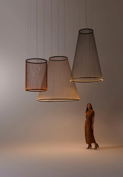 Hanglamp Cluster Staal Aluminium Rood Groen Crème Woonkamer Eetkamer Hal Getrapt Multi-Pendant Messing