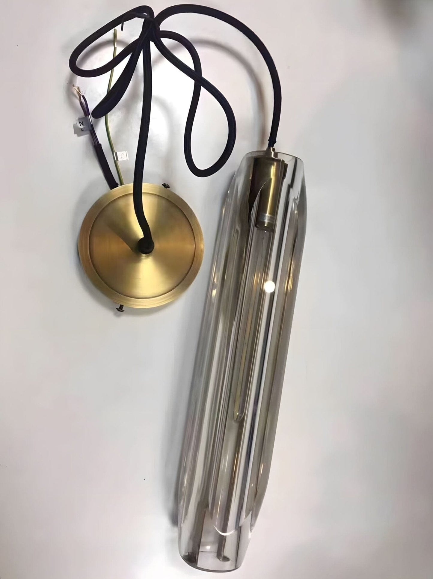 Post Moderne Messing Hanglamp Met K9 Kristal En Verstelbare Kabel