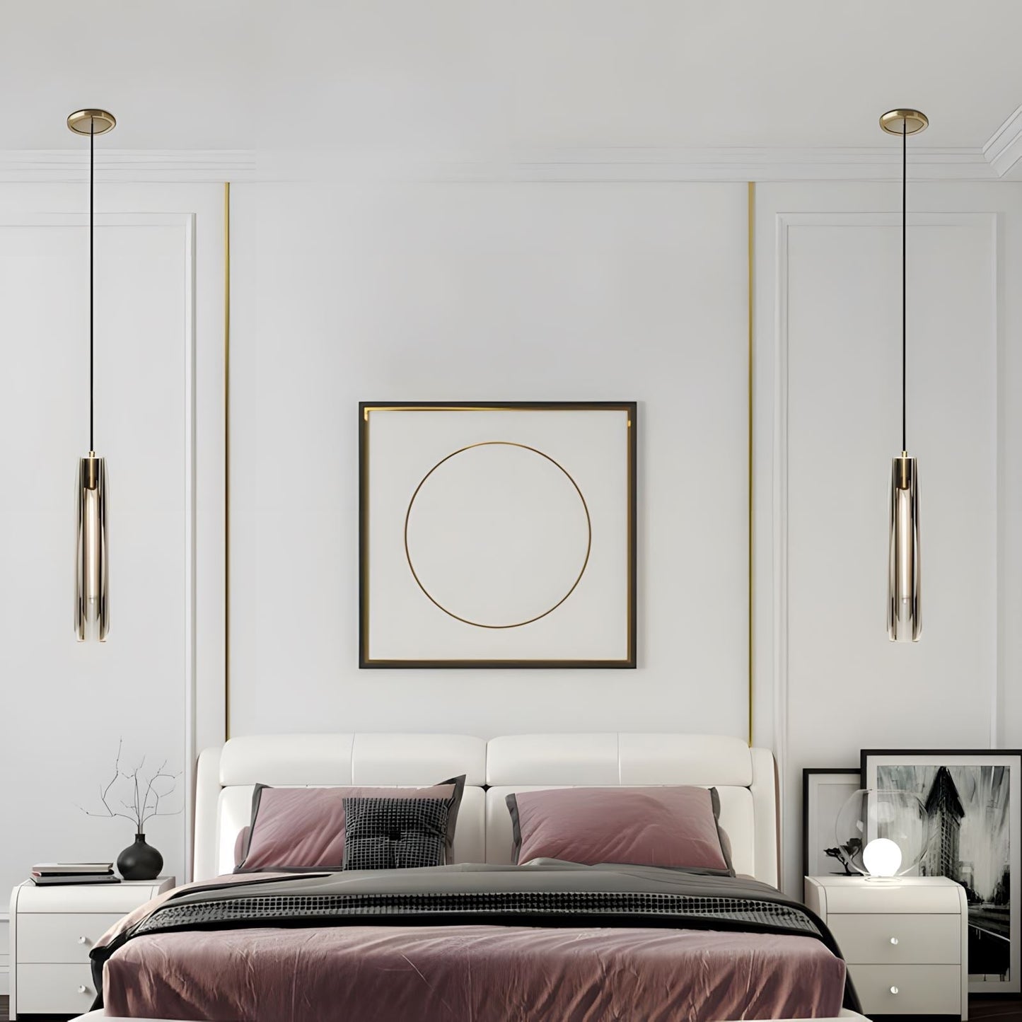 Post Moderne Messing Hanglamp Met K9 Kristal En Verstelbare Kabel