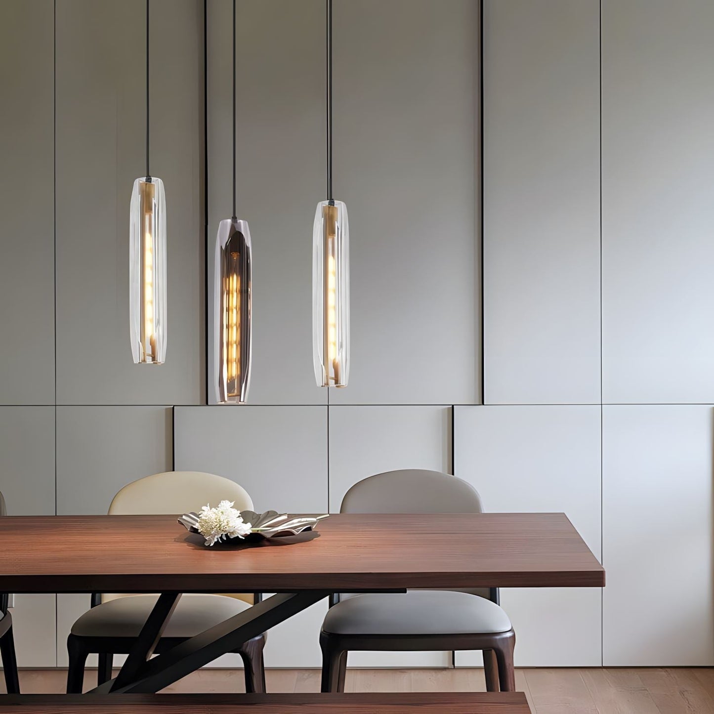 Post Moderne Messing Hanglamp Met K9 Kristal En Verstelbare Kabel