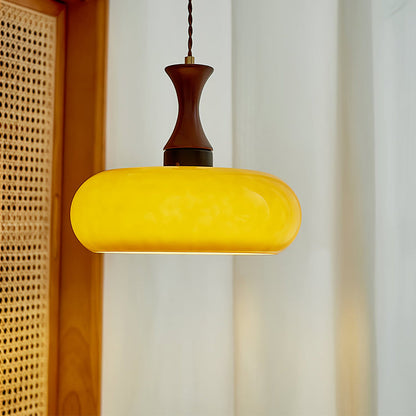 Hanglamp Glas Hout E27/E26 Woonkamer Eetkamer Slaapkamer Retro Vintage Verlichting