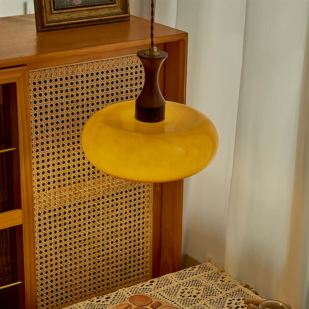 Hanglamp Glas Hout E27/E26 Woonkamer Eetkamer Slaapkamer Retro Vintage Verlichting