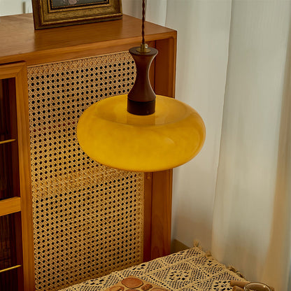 Hanglamp Glas Hout E27/E26 Woonkamer Eetkamer Slaapkamer Retro Vintage Verlichting