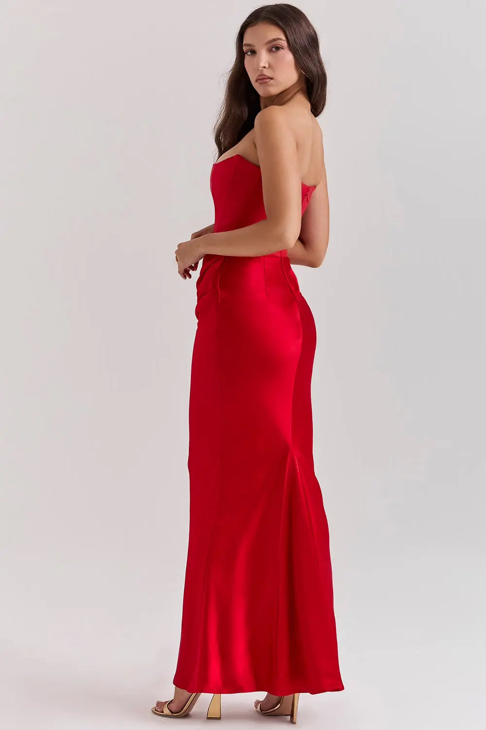 Vrouwelijke Maxidress Comfortabel Elegante Jurk Lange Mouw