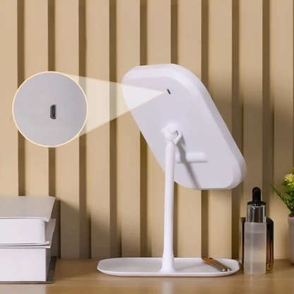 Verlichte Make-upspiegel met 3 Lichtmodi Dimbaar Touch LED Tafelmodel voor Schminken