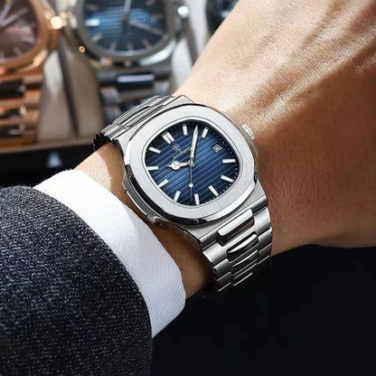 Mannen Horloge Leer Band Waterdicht Klassiek Design