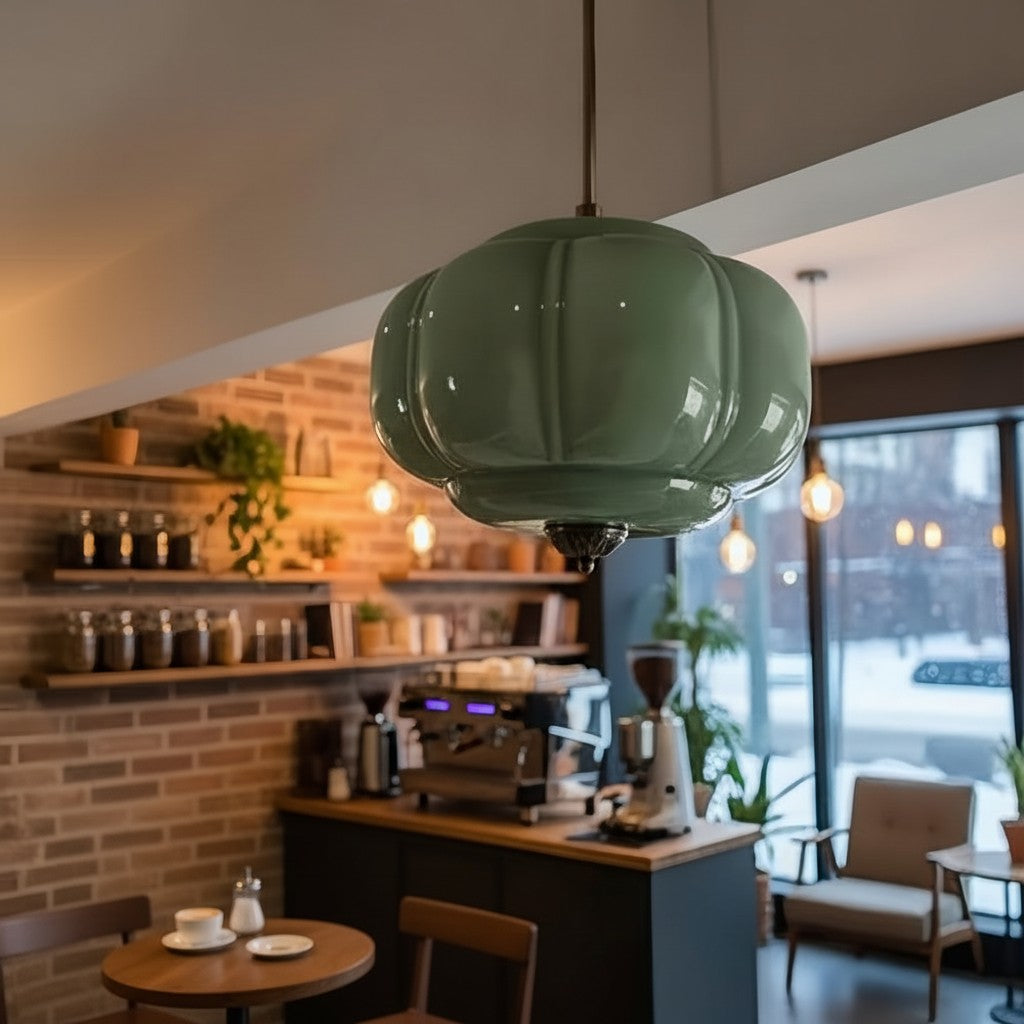 Vintage Melkglas Plafondlamp Geschulpt Rand Wit Roze Groen Blauw Helder Mat Glas Semi-Flush Hanglamp Messing Zwart Finish