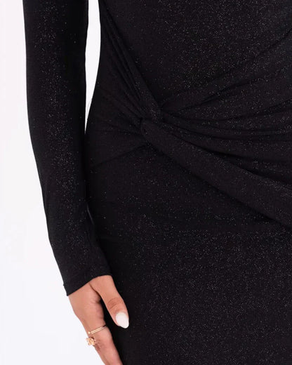 Feestelijke Glitter Maxi Jurk voor Vrouw Nieuwjaar