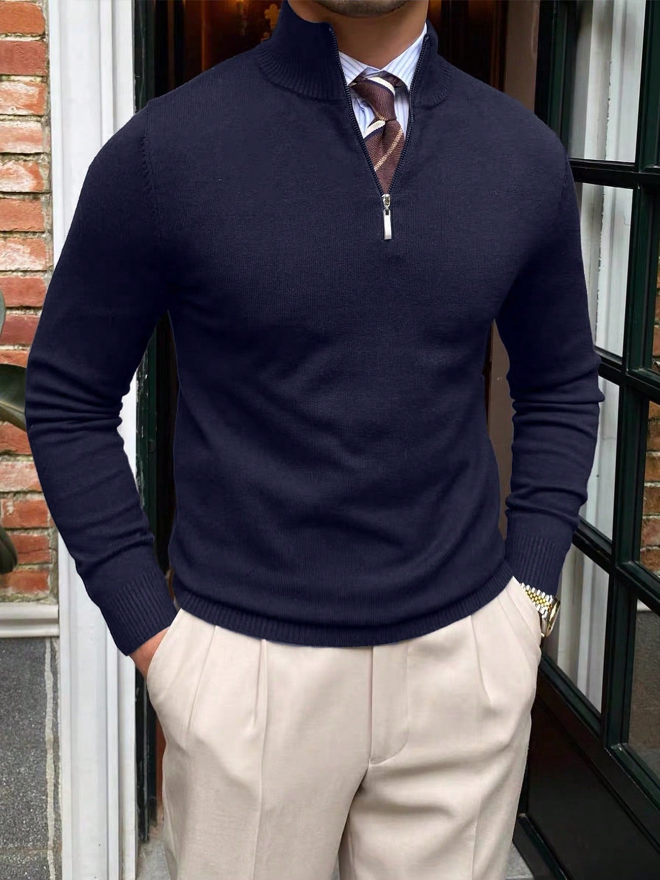 Heren Coltrui Casual Old Money Stijl Sweater - StudioMarella