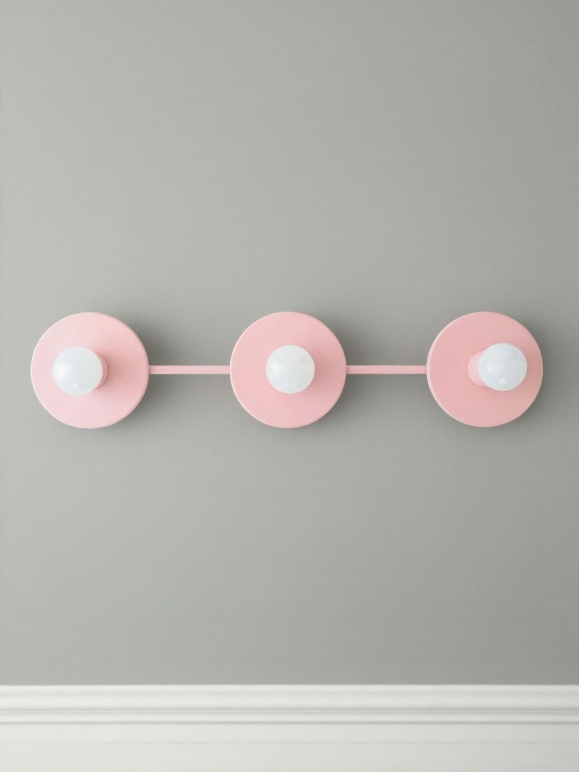 Minimalistische Badkamerlamp met Drie Lichtpunten - Verkrijgbaar in Meerdere Kleuren