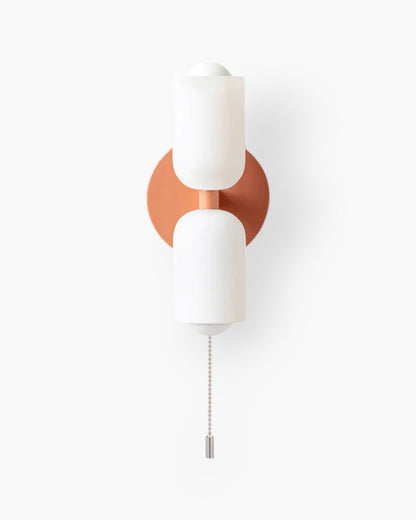 Sansoti | Wandlamp met Dubbele Glazen Kappen voor Slaapkamer en Woonkamer – E27 Wandverlichting