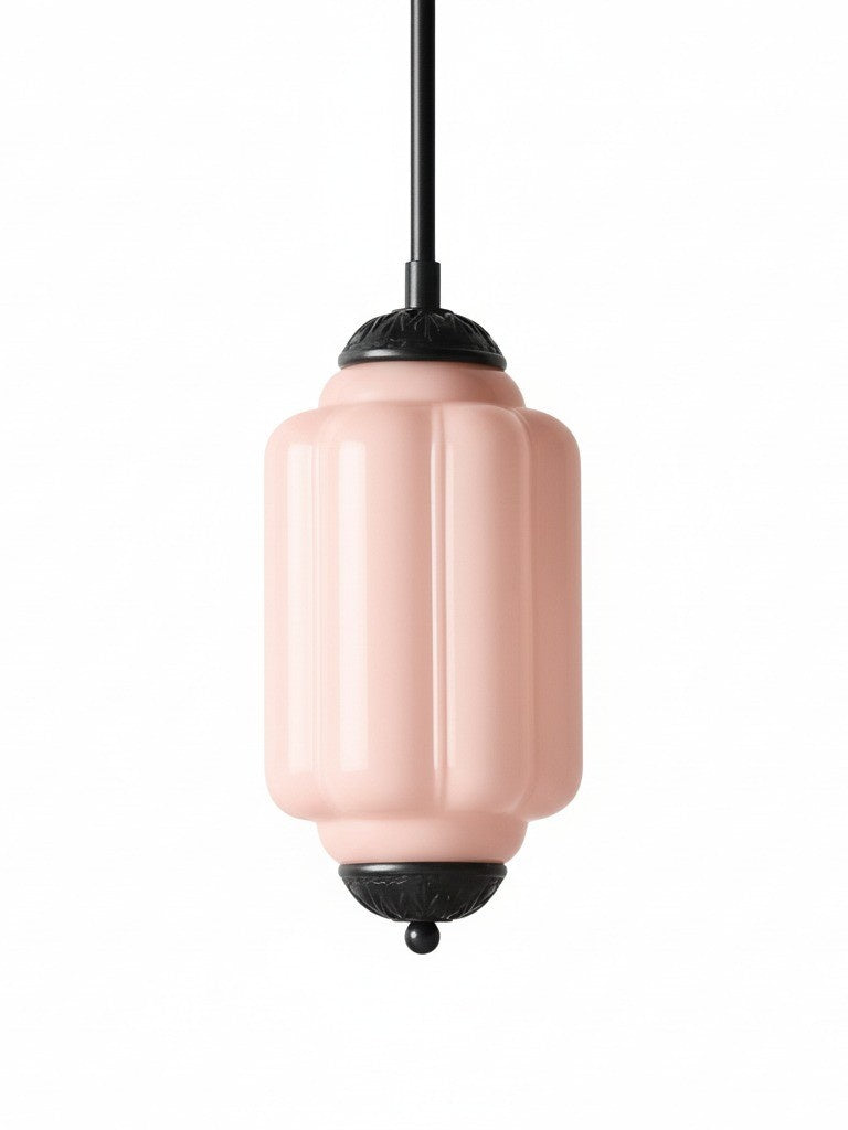 Vintage Glazen Hanglamp met Nostalgische Uitstraling – Verfijnde Verlichting voor Eetkamer en Keuken