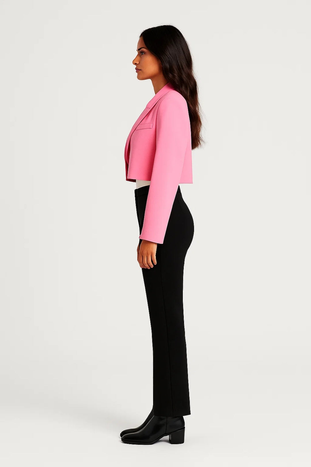 Dames Blazer Kort Model Revers Kraag Klassieke Stijl