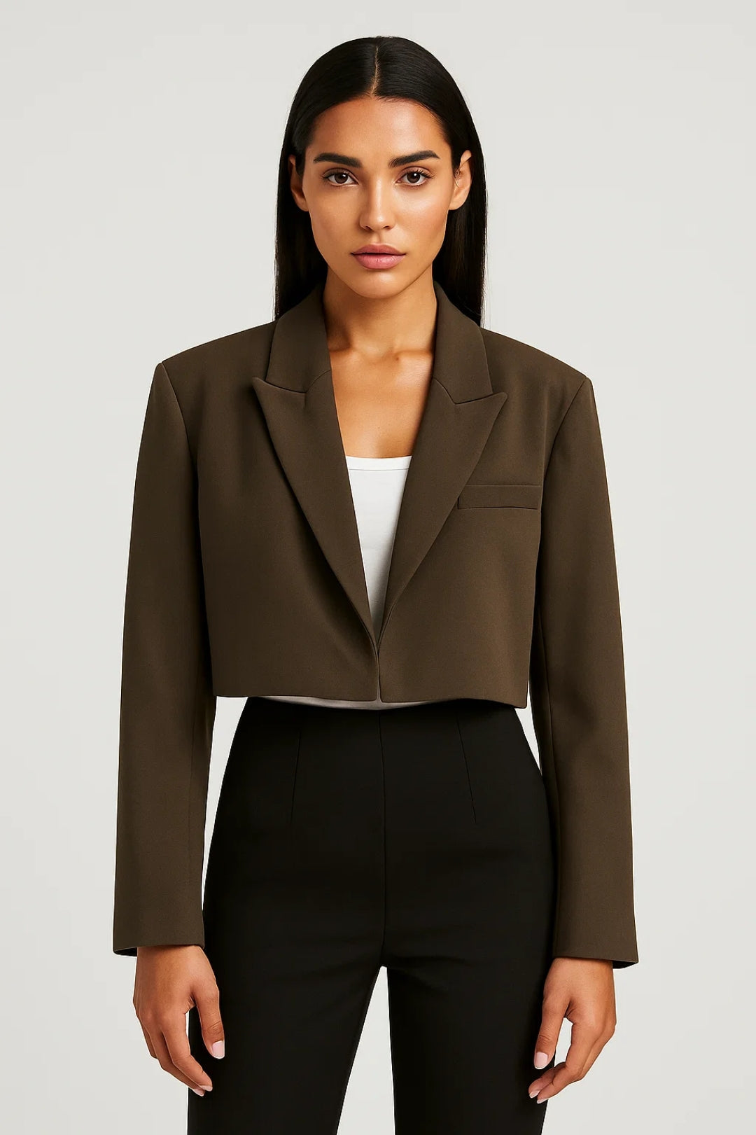 Dames Blazer Kort Model Revers Kraag Klassieke Stijl