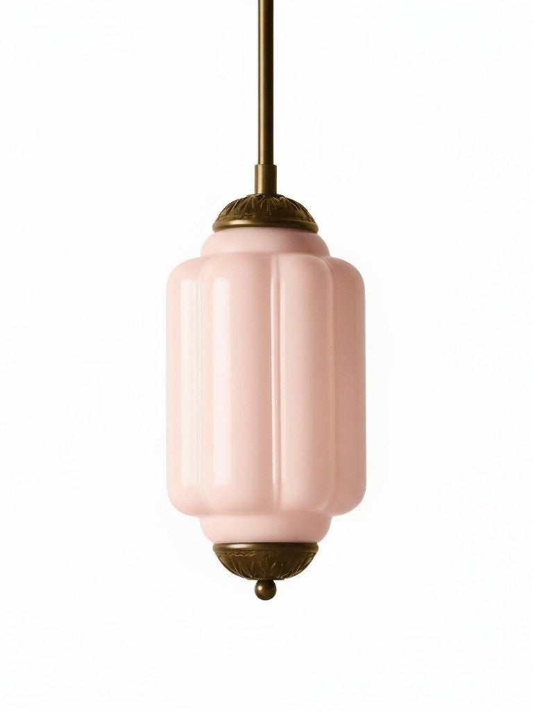 Vintage Glazen Hanglamp met Nostalgische Uitstraling – Verfijnde Verlichting voor Eetkamer en Keuken