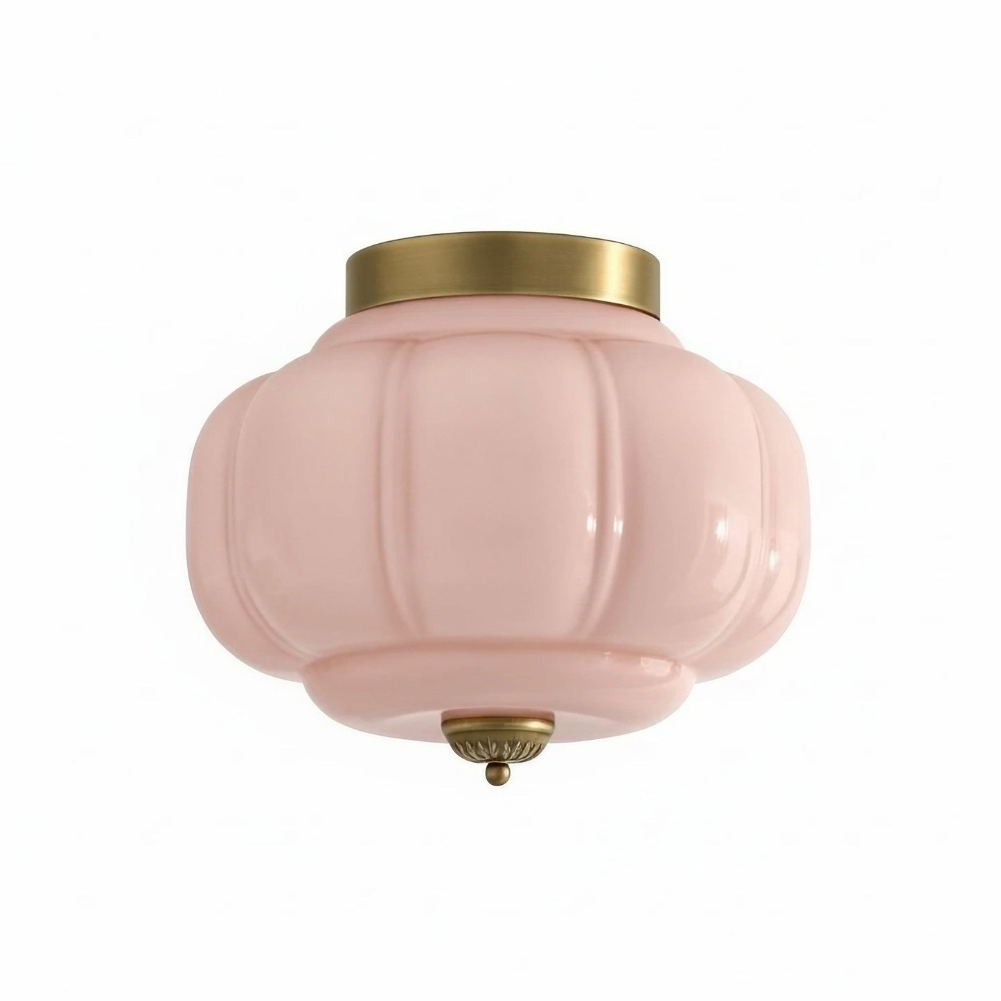Retro Plafondlamp met Melkglazen Kap – Verfijnde Semi-Flush Mount Verlichting voor Moderne Interieurs
