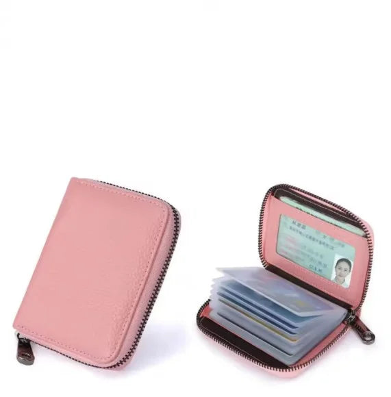 Compacte Pasjeshouder Leer Multifunctioneel Portemonnee Visitekaartjes Creditcards Rijbewijs Kaarten