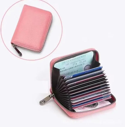 Compacte Pasjeshouder Leer Multifunctioneel Portemonnee Visitekaartjes Creditcards Rijbewijs Kaarten