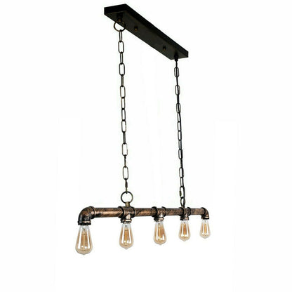 Hanglamp Industrieel Steampunk Waterpijp Koper Ijzer 110cm Vintage Plafondlamp Retro