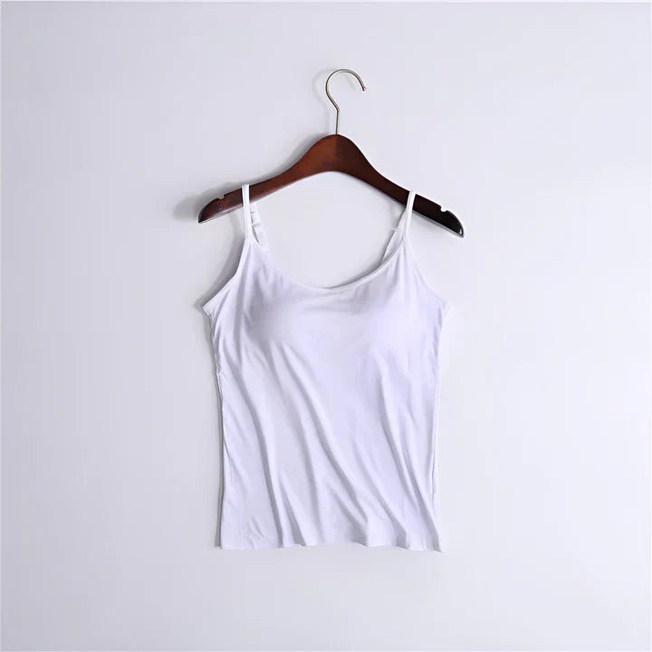 Vrouwelijke Top met Bh Ingebouwd Elegant en Comfortabel