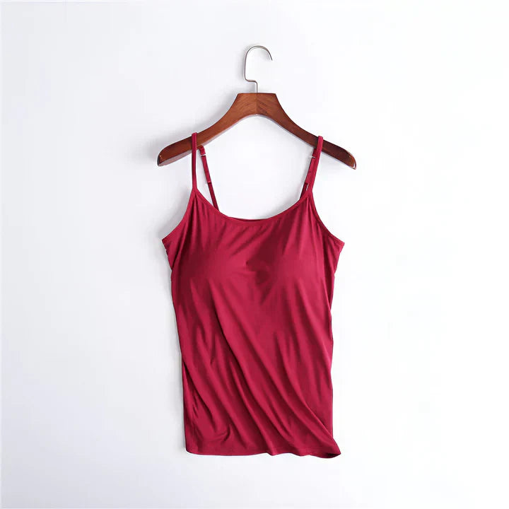 Vrouwelijke Top met Bh Ingebouwd Elegant en Comfortabel