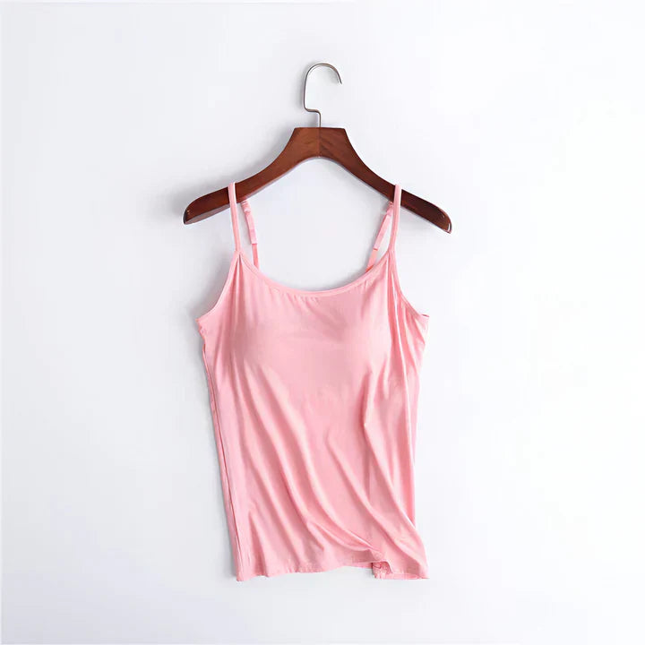 Vrouwelijke Top met Bh Ingebouwd Elegant en Comfortabel