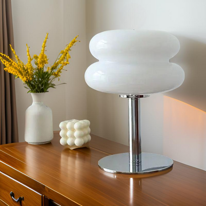 Designer Tafellamp met Touch Bediening Glas en Metaal Dimbaar LED Verlichting Modern Sfeerlamp voor Woonkamer en Slaapkamer