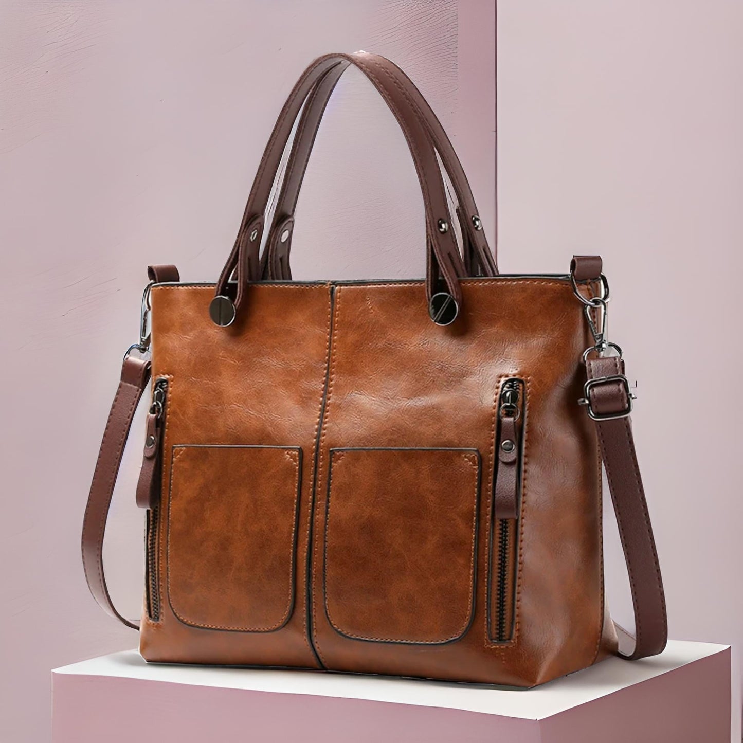 Lederen Schoudertas voor Dames Klassiek Design