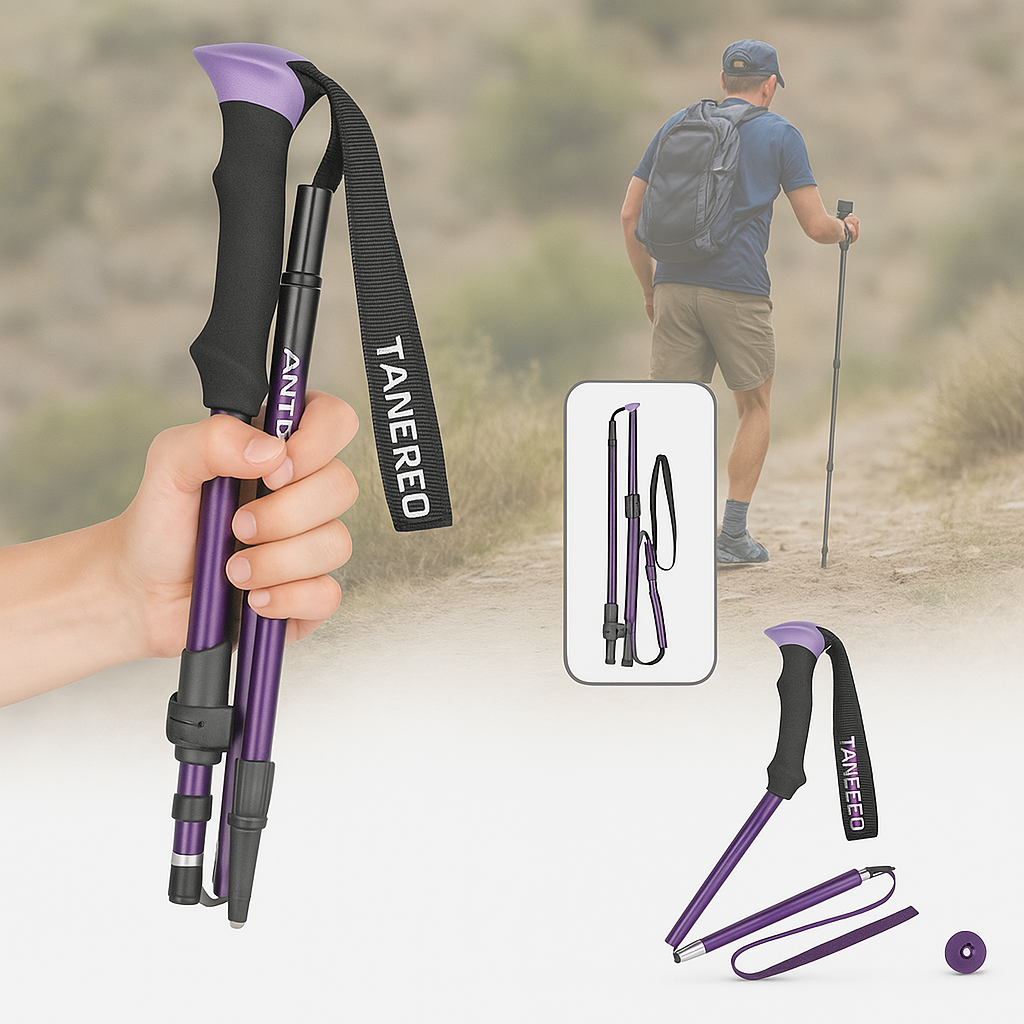 Wandelstokken Verstelbaar Opvouwbaar 110-135cm Lichtgewicht Trekking