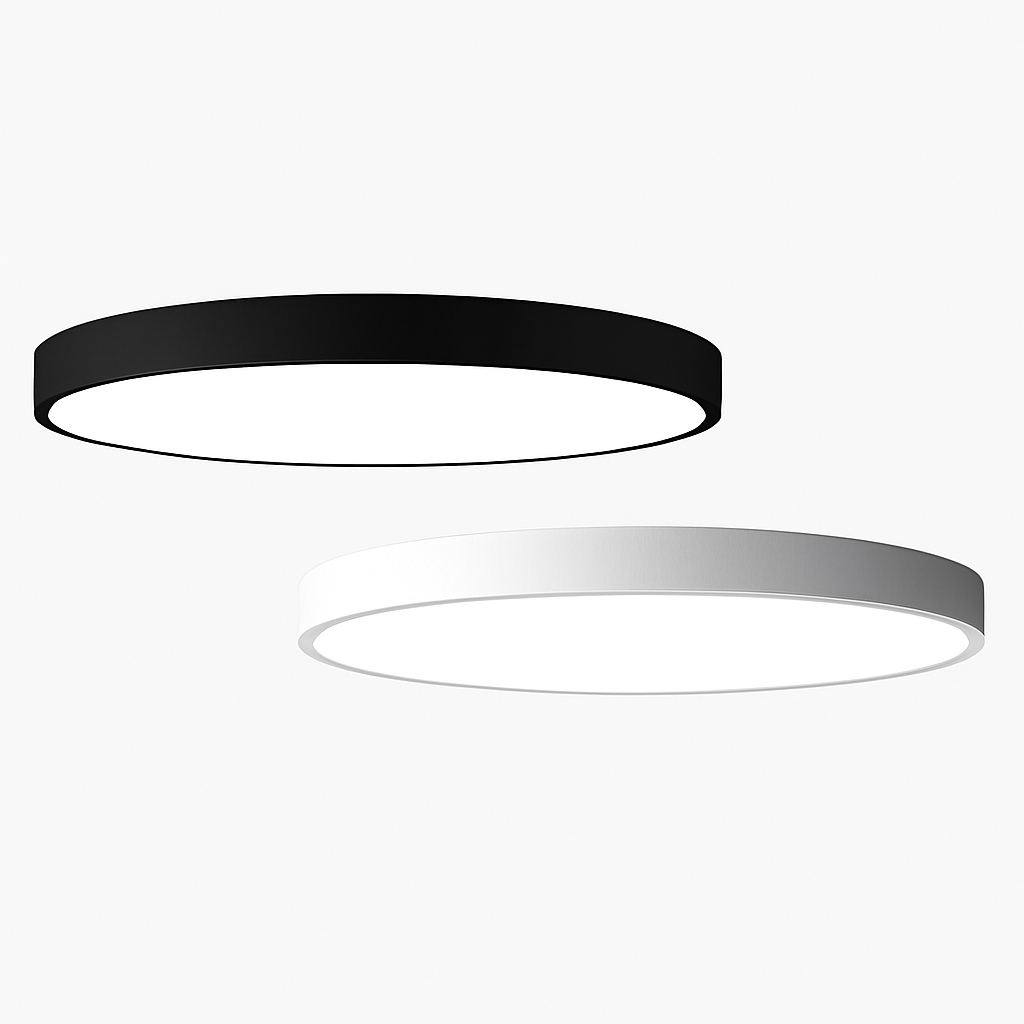 LED Plafondlamp Rond Dimbaar IJzer Frosted Glas Zwart Wit Woonkamer Slaapkamer Keuken Plafonnière Modern Minimalistisch 23cm 30cm 40cm 50cm 60cm