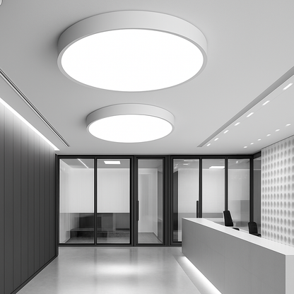 LED Plafondlamp Rond Dimbaar IJzer Frosted Glas Zwart Wit Woonkamer Slaapkamer Keuken Plafonnière Modern Minimalistisch 23cm 30cm 40cm 50cm 60cm