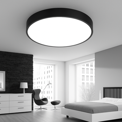 LED Plafondlamp Rond Dimbaar IJzer Frosted Glas Zwart Wit Woonkamer Slaapkamer Keuken Plafonnière Modern Minimalistisch 23cm 30cm 40cm 50cm 60cm