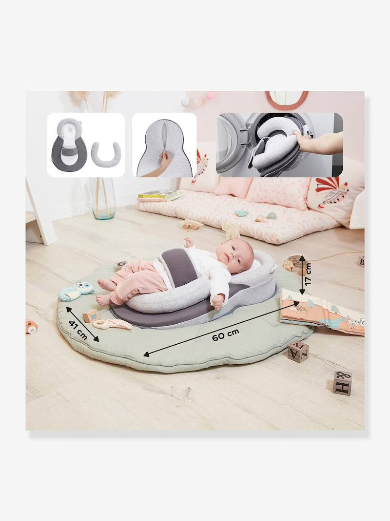 Wigkussen Baby Anti-Reflux 15° Inclinatie Ademend Katoen Afneembare Hoes 58x36cm Grijs Veilig Slapen