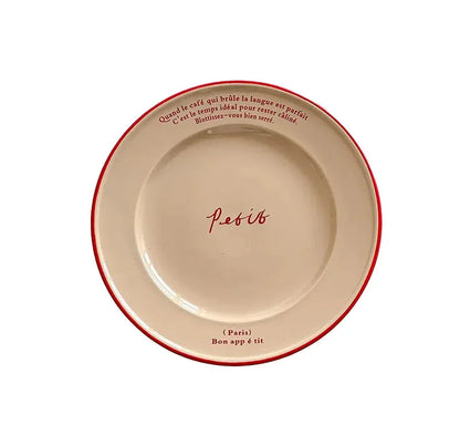 Decoratief Bord Pastel Frans Design Keramiek 20.5cm Ontbijt Tafelservies Cadeau