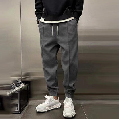 Herensportbroek Elastische Band Zwart Comfortabel Sportbroek