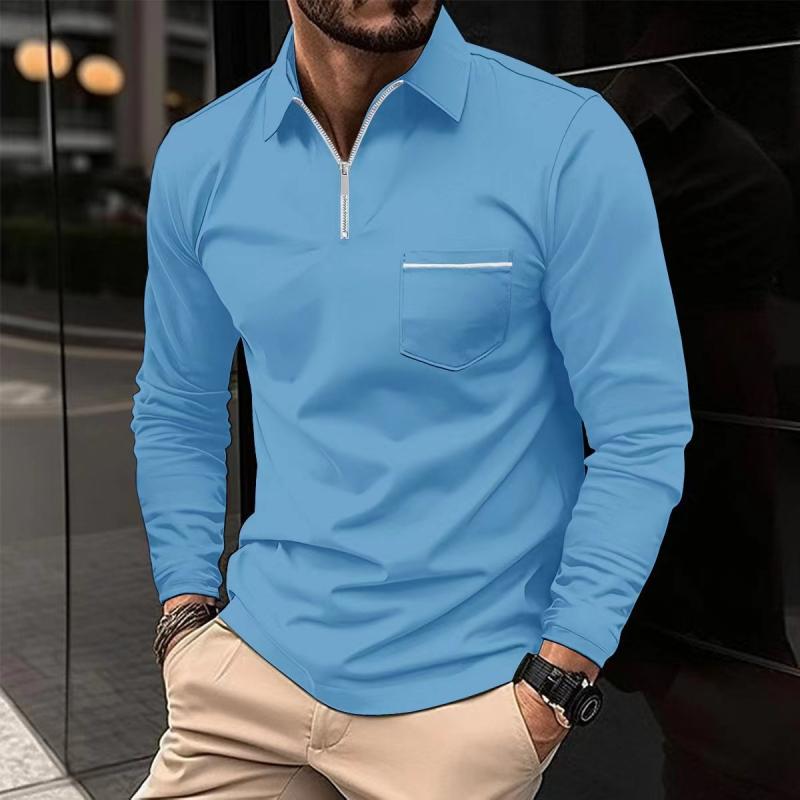 Heren Polo Shirt Lange Mouw Klassiek Design
