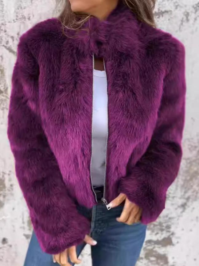 Dames Faux Fur Jas Imitatie Bont Luxe Look