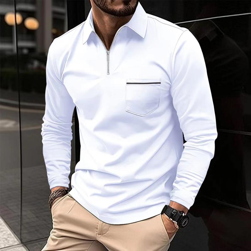 Heren Polo Shirt Lange Mouw Klassiek Design