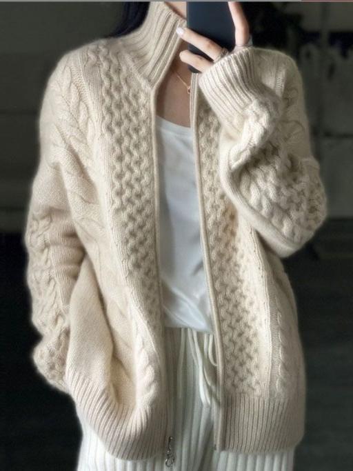 Warme Gebreide Cashmere Trui Met Hoge Hals - StudioMarella