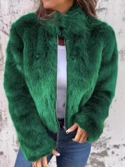 Dames Faux Fur Jas Imitatie Bont Luxe Look