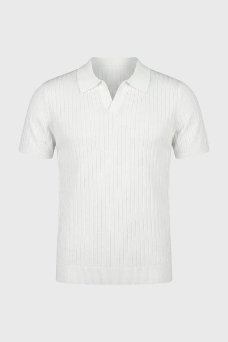 Heren Polo Shirt Kort Mouwen Geribd Zakelijk - StudioMarella
