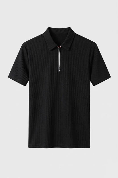 Heren Polo Shirt Klassiek Casual Met Rits - StudioMarella