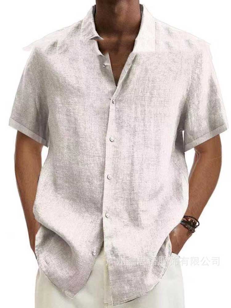 Linnen Overhemd Mannen Elegante Luchtige Zomerstijl