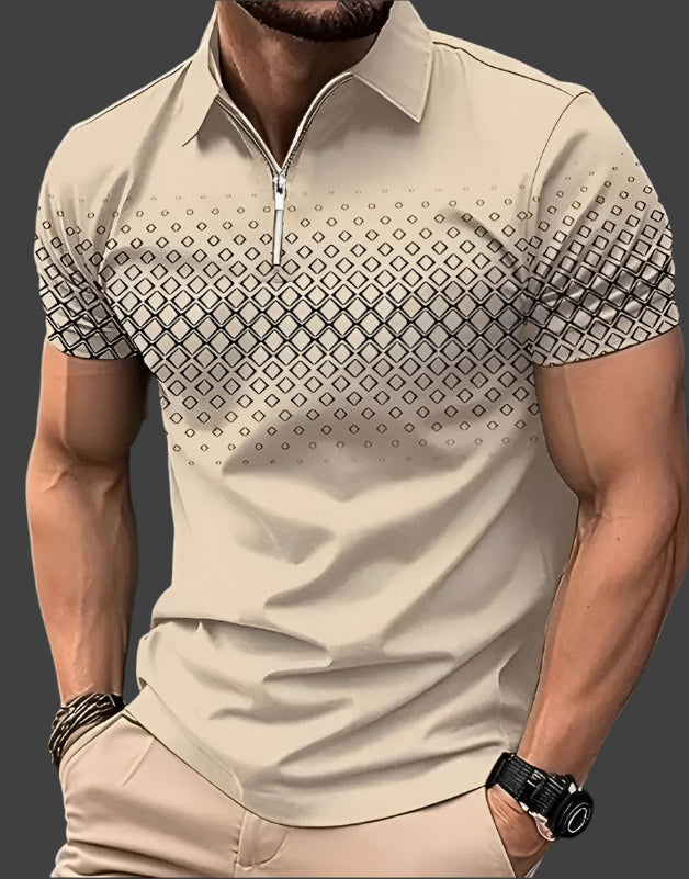 Heren Poloshirt Ruitpatroon Klassiek Design