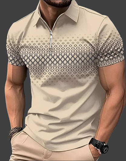 Heren Poloshirt Ruitpatroon Klassiek Design