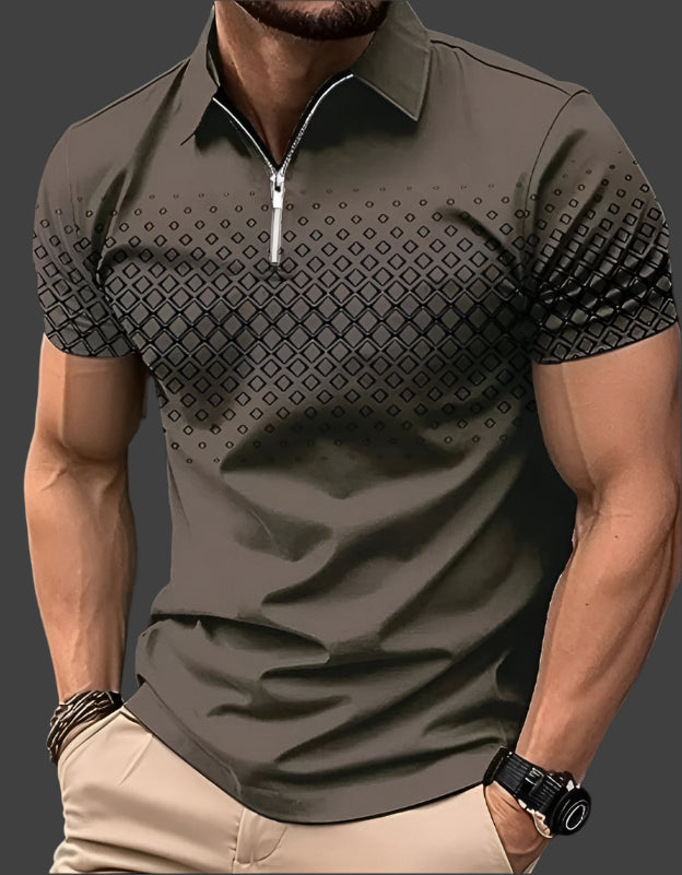 Heren Poloshirt Ruitpatroon Klassiek Design