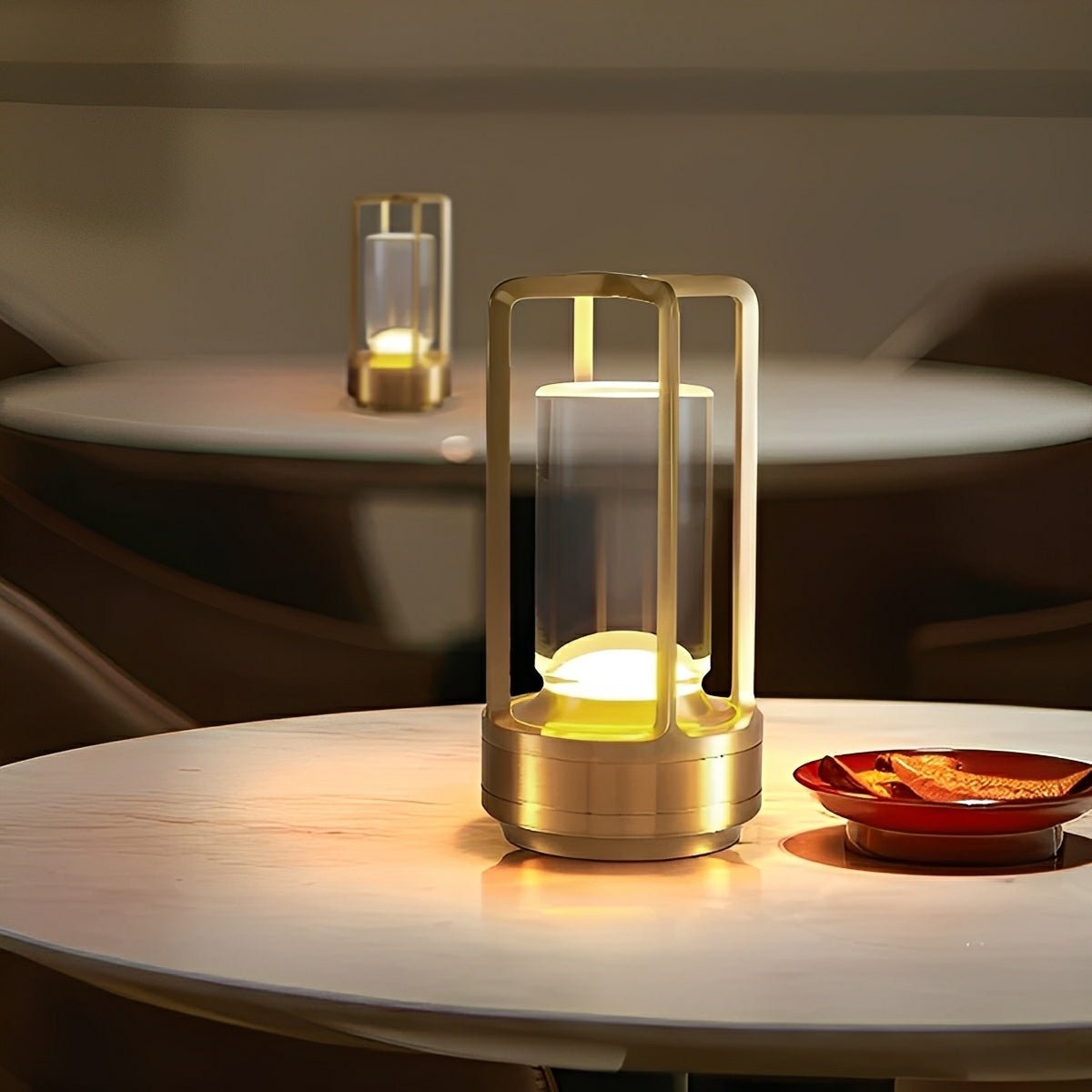 Draadloze Tafellamp Met Usb Oplaadbare Batterij Touch Dimming Led Lantaarn Modern Design Voor Slaapkamer En Woonkamer