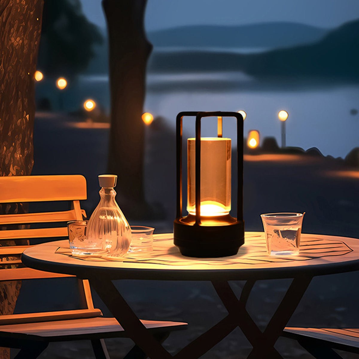 Draadloze Tafellamp Met Usb Oplaadbare Batterij Touch Dimming Led Lantaarn Modern Design Voor Slaapkamer En Woonkamer