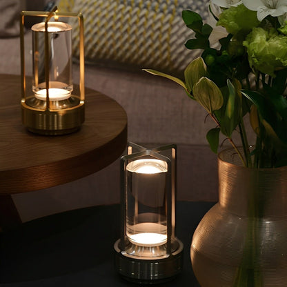 Draadloze Tafellamp Met Usb Oplaadbare Batterij Touch Dimming Led Lantaarn Modern Design Voor Slaapkamer En Woonkamer